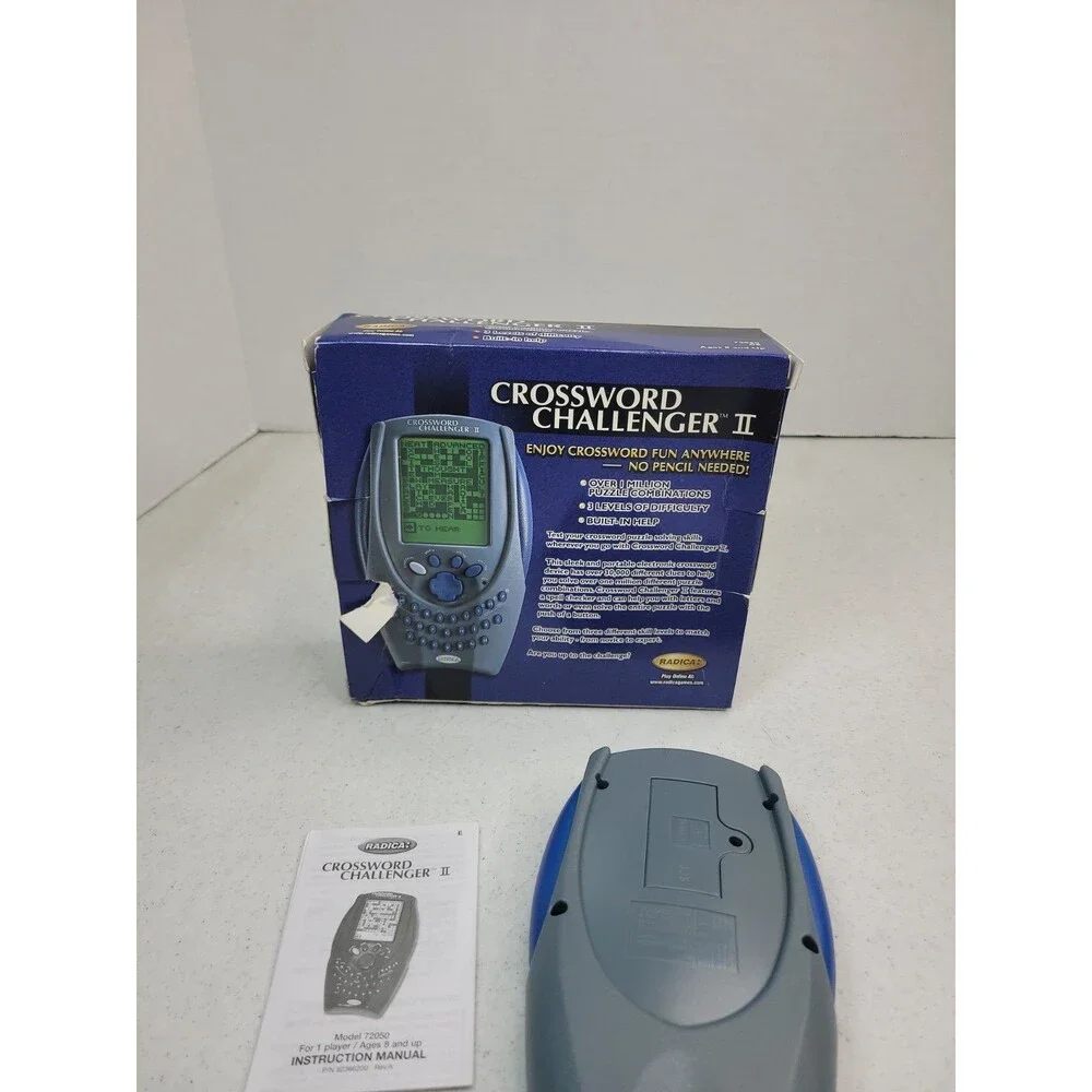 Crossword Challenger II 2001 Radica Handheld Crossword Vintage hand held Game
